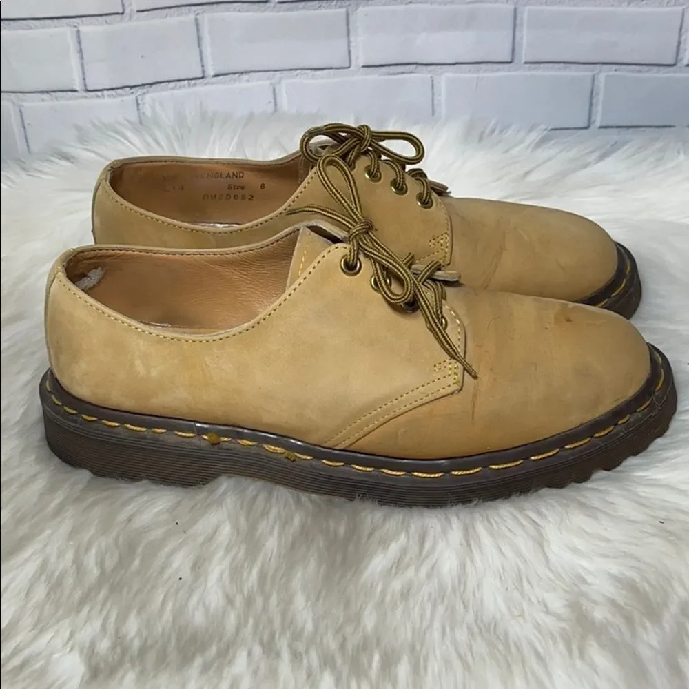 Dr. Martens VTG Tan Nubuck 4 Eye Oxfords‎ S…